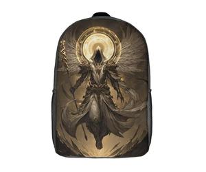 POLIUAWS Sac à dos enfant imprimé en 3D avec une présence angélique divine, sac d'école/de voyage léger et tendance pour l'école, le collège et les loisirs (17 pouces).