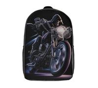 POLIUAWS Sac à dos enfant imprimé en 3D « Cavalier des Ombres », idéal pour l'école, les livres, les voyages et les loisirs. Grande capacité, 43 cm (17 pouces), pour garçons et filles.