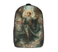 POLIUAWS Sac à dos enfant imprimé en 3D, motif ange gardien divin - Sac d'école, sac de voyage, sac à livres tendance, grande capacité, 43 cm (17 pouces)