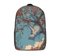 POLIUAWS Sac à dos imprimé en 3D Chat dans l'arbre, cartable enfant, sac à livres, sac de voyage, sac à dos léger pour garçons et filles, idéal pour les élèves du collège (17 pouces).