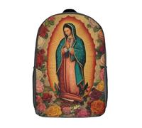 POLIUAWS Sac à dos imprimé en 3D pour enfants Notre-Dame de Guadalupe - Sac à dos de voyage léger - Sac à livres pour enfants garçons et filles - 43 cm