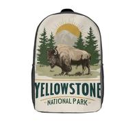 POLIUAWS Sac à dos imprimé en 3D Yellowstone Beauty pour enfants. Léger, il convient aux garçons et aux filles et est parfait pour les élèves du collège (17 pouces).