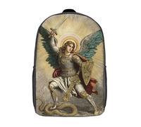 POLIUAWS Sac à dos scolaire Angel of Justice-1 pour filles, imperméable, décontracté et léger, 17 pouces, idéal pour les collégiens et collégiennes.