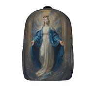 POLIUAWS Sac à dos scolaire Divine Grace « L'Étreinte de la Vierge » pour filles, imperméable, léger et décontracté, idéal pour les collégiens et collégiennes (17 pouces).