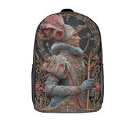 POLIUAWS Sac à dos scolaire élégant et raffiné, style Art nouveau, pour filles, imperméable et léger, idéal pour les collégiens et collégiennes (17 pouces).