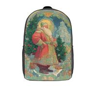 POLIUAWS Sac à dos scolaire « Fantaisie de Noël » pour filles, imperméable et léger, idéal pour les collégiens et collégiennes (17 pouces).