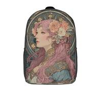 POLIUAWS Sac à dos scolaire Floral Majesty pour filles, imperméable, léger et décontracté, idéal pour les collégiens et collégiennes (17 pouces).