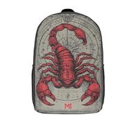 POLIUAWS Sac à dos scolaire imprimé en 3D pour enfants, modèle Scorpio Mystique, grande capacité, idéal pour les voyages, les études et les adultes (17 pouces).