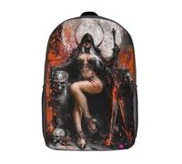 POLIUAWS Sac à dos scolaire imprimé en 3D « Trône des Ombres » pour enfants, style décontracté et tendance, idéal pour les garçons du primaire et du collège (17 pouces).