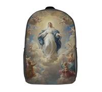 POLIUAWS Sac à dos scolaire pour enfants imprimé en 3D, motif Ascension Céleste-2, grande capacité, idéal pour les voyages et les livres. Sac à dos tendance de 43 cm (17 pouces).