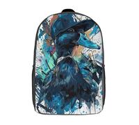 POLIUAWS Sac à dos scolaire pour filles, motif canard dans un chapeau, imprimé en 3D, style décontracté, léger, idéal pour les collégiennes et collégiens (17 pouces).