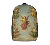 POLIUAWS Sacs à dos imprimés en 3D « Anges célestes en harmonie » - sac à dos décontracté pour les activités de plein air, pour garçons, élèves du primaire et du collège, 43 cm (17 pouces).