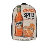 POLIUAWS Sacs à dos imprimés en 3D Aperol Spitz pour enfants, sacs d'école, jolis sacs de voyage, sacs à dos décontractés pour garçons, élèves du primaire et du collège, 43 cm (17 pouces).