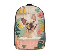 POLIUAWS Sacs à dos pour enfants « Bain de bonheur pour chiots » - Sac à dos imprimé en 3D - Sac d'école tendance - Sac de voyage - 43 cm (17 pouces)