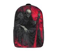 POLIUAWS Sacs à dos pour enfants imprimés en 3D, motif crâne et trône des ombres, sac à dos tendance et décontracté, sac à dos d'extérieur décontracté pour garçon et fille, 43 cm (17 pouces).