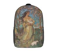 POLIUAWS Sacs à dos Printemps Enchanté, imprimés en 3D, pour enfants, style décontracté et tendance, parfaits pour les voyages et les activités de plein air (17 pouces), pour garçons et filles.