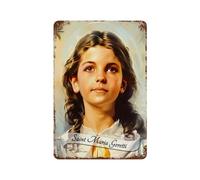 POLIUAWS Saint Maria Goretti Panneaux Métalliques Vintage - Décoration Murale - Plaques En Étain Pour Garage, Salle De Jeux, Bar, Café, Pub11.8"x7.9"