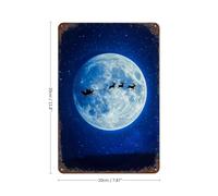 POLIUAWS Santas Sleigh on Christmas Eve Plaque Décorative Vintage En Métal, Accessoire Idéal Pour Cafés, Pubs, Clubs, Salons, Bars, Cuisines, Balcons11.8 x7.9