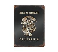 POLIUAWS Sons of Anarchy Décoration Murale Rétro En Métal : Plaques En Tôle Pour Cafés, Pubs, Clubs, Salons, Bars, Cuisines, Balcons15.7 x11.8