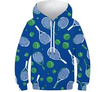 POLIUAWS Sweat à Capuche imprimé 3D avec Motif Renard Mignon pour Enfants - Sweat-Shirt à Capuche Manches Longues - Style Sport