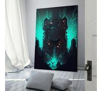 POLIUAWS Tableau décoratif représentant une nécropole, prêt à être accroché, idéal pour la décoration murale de votre maison, salle de bain, toilettes ou salon, 50 x 75 cm (20 x 30 pouces).