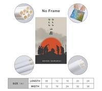 POLIUAWS Tableau minimaliste des Sept Samouraïs pour salon ou chambre à coucher, toile 24x36 pouces (60x90cm)