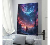 POLIUAWS Tableau mural « Étoiles étoilées » pour la décoration de la chambre, du salon et de la salle de bain, toile 40 x 60 cm (16 x 24 pouces)
