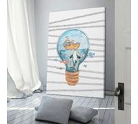 POLIUAWS Tableau sur toile « Ampoule et océan » pour adultes, idéal comme cadeau pour enfants, décoration intérieure, salon, chambre, cadeau d'anniversaire pour femmes, 40 x 60 cm (16 x 24 pouces).