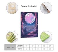 POLIUAWS Tableau sur toile représentant un astronaute rêvant de vivre dans une ville spatiale. Idéal pour décorer le salon, la salle de bain, la cuisine ou le bureau. 08x12 pouces (20x30cm)