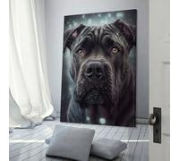 POLIUAWS Tableau sur toile représentant un chien Cane Corso pour chambre de garçon ou chambre de fille, 40 x 60 cm (16 x 24 pouces), idéal pour un couloir