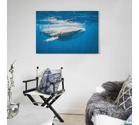 POLIUAWS Tableau sur toile représentant un requin-baleine, le plus grand poisson du monde, pour décorer les murs de votre salon ou votre maison (60 x 90 cm).