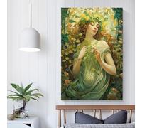 POLIUAWS Tableaux sur toile représentant des déesses et la nature, pour la décoration de la chambre, du bureau ou de la salle de bain, 20 x 30 cm (8 x 12 pouces), art mural pour la chambre