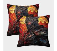 POLIUAWS Taie d'oreiller Arès, Dieu de la Guerre, pour Cheveux et Peau - Plus Douce Que la Soie, Lot de 2 taies d'oreiller avec Fermeture Portefeuille, Cadeau pour Femme, 45 x 45 cm