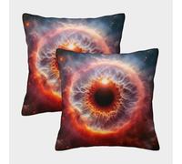 POLIUAWS Taie d'oreiller carrée Extra Large en Soie Galaxy Iris Slip pour Mariage, Format Queen (45 x 45 cm).