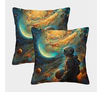 POLIUAWS Taie d'oreiller personnalisée Beyond The Horizon avec Fermeture éclair Invisible, Housse de Coussin décorative Moderne 40x40cm