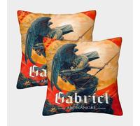 POLIUAWS Taies d'oreiller artistiques Gabriel Archangel, Style bohème, Lot de 2, Fermeture Portefeuille, pour Le Confort des Cheveux et de la Peau, 40 x 40 cm