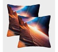 POLIUAWS Taies d'oreiller Cosmic Mirage pour Tout-Petits, Respirantes, pour Les Cheveux et la Peau, Lot de 2, 50 x 50 cm