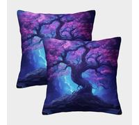 POLIUAWS Taies d'oreiller Epic Tree in Water pour Tout-Petits, Respirantes et Douces pour Les Cheveux et la Peau, Lot de 2, Format Standard 45 x 45 cm