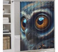 POLIUAWS The Big Eyes Bird Ensemble De Décoration De Salle De Bain Moderne Et Élégant en Tissu Lavable pour La Baignoire Ou La Décoration D'appartement 64.17x70.87Inch（163x180cm）