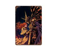 POLIUAWS The Princess And Her Knight in Shining Armor Plaque Murale Vintage En Métal Peinte, Idéale Pour Le Jardin, La Ferme, Le Salon, Les Clubs Extérieurs11.8"x7.9"