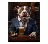 POLIUAWS XL Bully in the Pu Peinture Diamant 5D DIY Art Cristal avec Diamants Kit de Peinture Diamant pour Adultes Débutants 40 x 50 cm