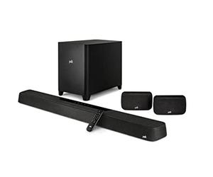 Polk Audio MagniFi Max AX SR Barre de Son 7.1.2 avec Dolby Atmos - Noir | DTS:X, Subwoofer Sans Fil 10" et Enceintes Sans Fil, Bluetooth, Wi-Fi, Google Chromecast