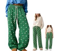 Polka Dot Sweatpants Women,Baggy High Wasited Vintage Wide Leg Track Pants