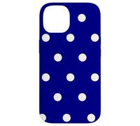Polka Dots Fashion Modèle Bleu Marine et Blanc Coque pour iPhone 14