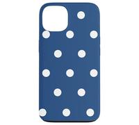 Polka Dots Fashion Modèle Bleu Moyen et Blanc Coque pour iPhone 13