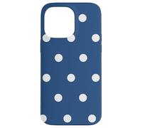 Polka Dots Fashion Modèle Bleu Moyen et Blanc Coque pour iPhone 14 Pro Max