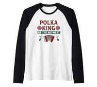 Polka King of The Midwest Sensation Festive de Noël Amusante Manche Raglan