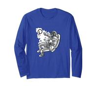 Polkadot Dot Crypto Space Man Moon Astronaute Cryptomonnaie Manche Longue, Unisexe pour Adultes, Bleu Royal, L