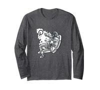 Polkadot Dot Crypto Space Man Moon Astronaute Cryptomonnaie Manche Longue, Unisexe pour Adultes, Chiné Foncé, XXL