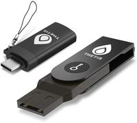 POLKI-Fido U2F Clé de sécurité avec adaptateur de type C pour authentification à deux facteurs, protection supplémentaire et compatible avec Windows/Linus/Mac OS, Gmail,Facebook,GitHub et plus encore